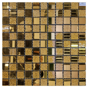 Mosaico de Vidrio Autoadherible 25-10. Caja con 30 piezas de 30x30 cm, resistentes al agua, fáciles de instalar y con acabado elegante