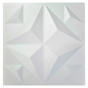 D018 Moderniza tus espacios con el Panel PVC 3D Decorativo Blanco D018.