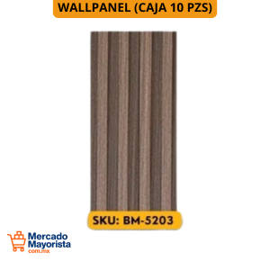 WallPanel Decorativo de WPC – Caja (10 piezas) 290x16 cm | Resistente y Elegante | BM-5203